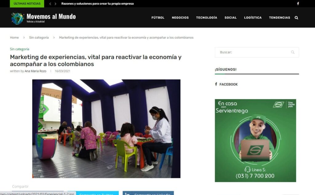 marketing de experiencias vital para reactivar la economia y acompañar a los colombianos